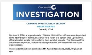 Aaron Rosemond Shooting Cincinnati, Death